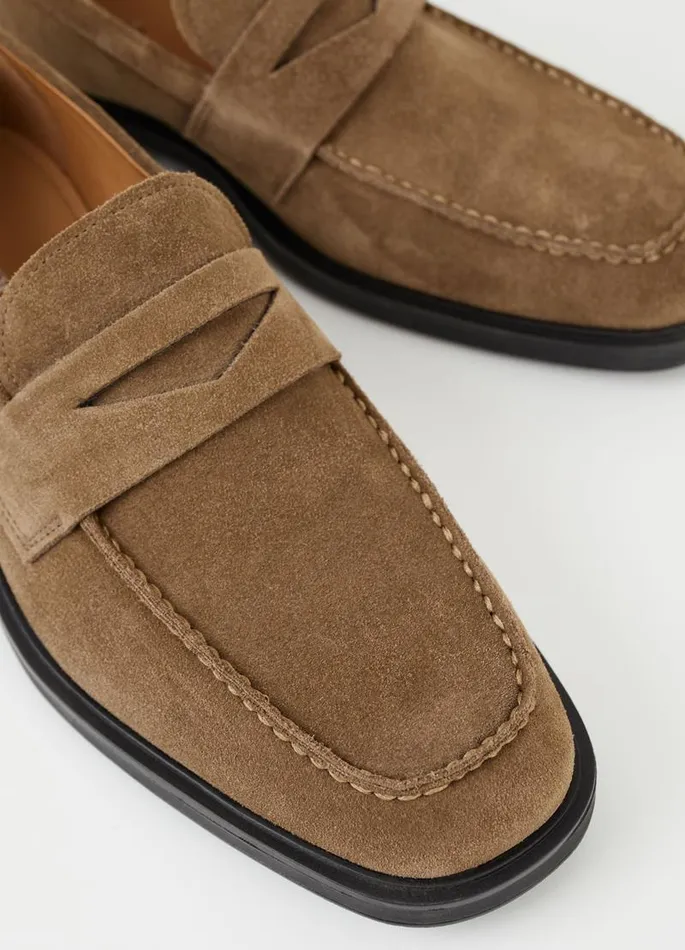 Men Vagabond Loafers ANDREW LOAFER Brown Suede