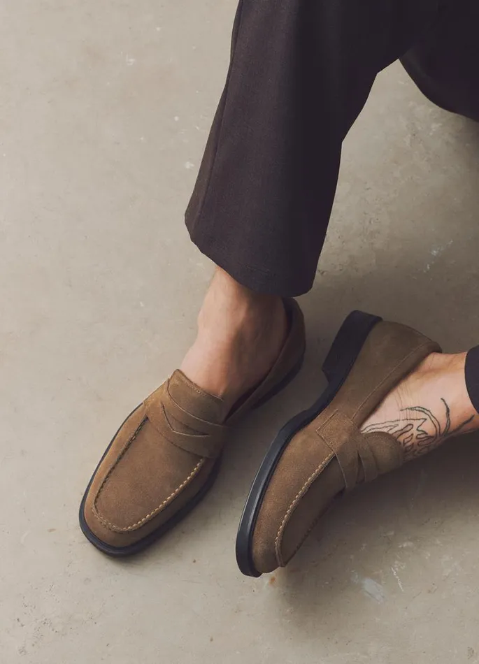 Men Vagabond Loafers ANDREW LOAFER Brown Suede