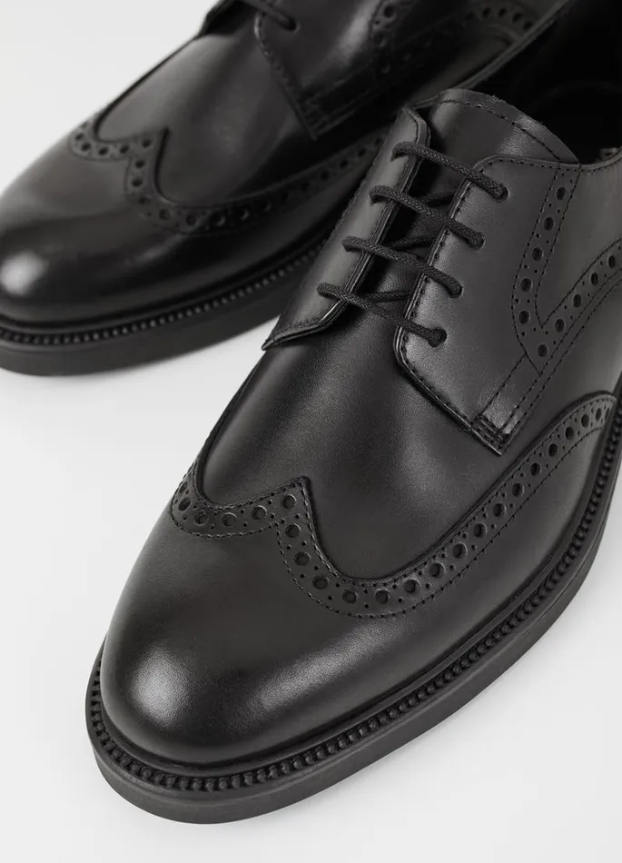 Men Vagabond Shoes ALEX M SHOES Black Leather