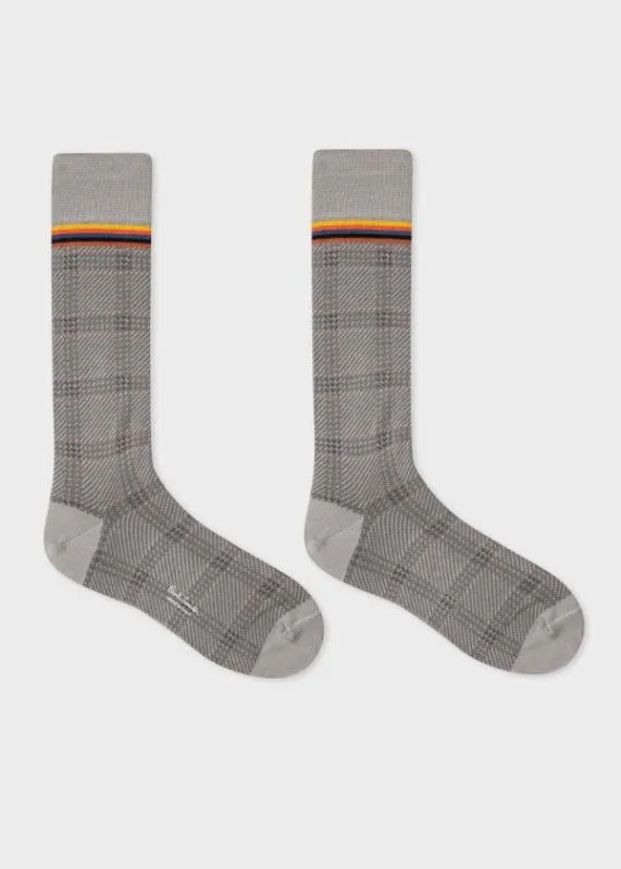 Mens 039Artist Stripe039 Check Socks Paul Smith Socks