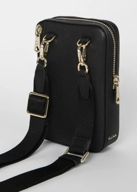 Mens 039Signature Stripe039 Leather Neck Pouch Paul Smith Bags