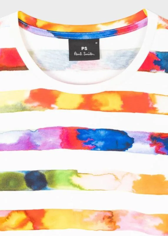 Mens 039Watercolour Stripe039 Print TShirt Paul Smith TShirts Mens 039Watercolour Stripe039 Print TShirt Paul Smith TShirts