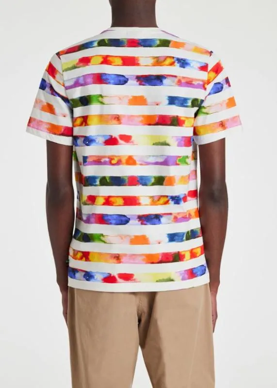Mens 039Watercolour Stripe039 Print TShirt Paul Smith TShirts Mens 039Watercolour Stripe039 Print TShirt Paul Smith TShirts