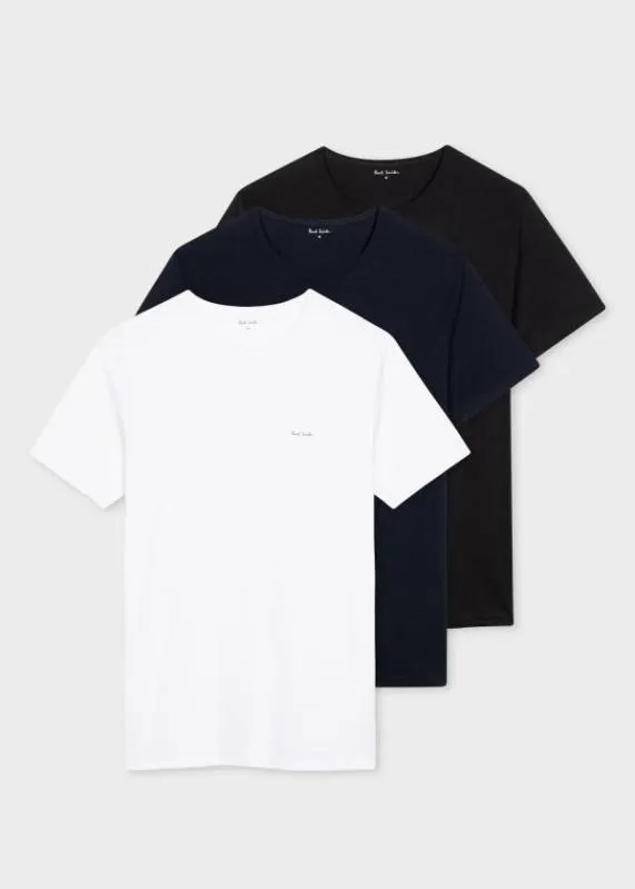 Mens Cotton Logo Lounge TShirts Three Pack Paul Smith Loungewear Mens Cotton Logo Lounge TShirts Three Pack Paul Smith Loungewear
