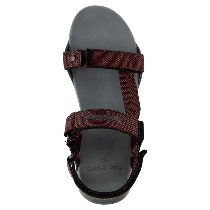 MensEquipment Walking Shoes Craghoppers Locke Sandals Dark Grey Pompeian Red