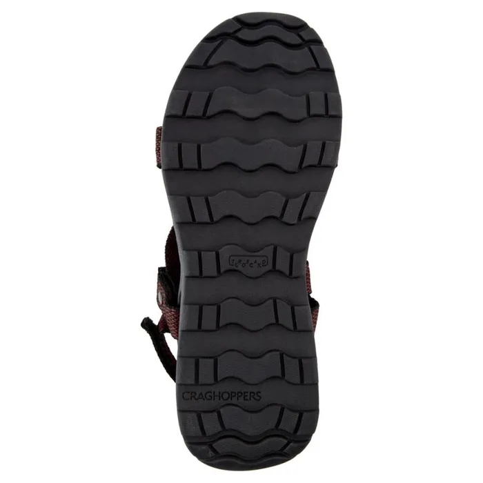 MensEquipment Walking Shoes Craghoppers Locke Sandals Dark Grey Pompeian Red