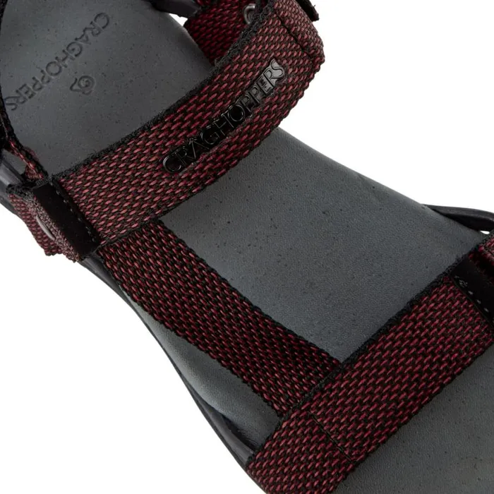 MensEquipment Walking Shoes Craghoppers Locke Sandals Dark Grey Pompeian Red