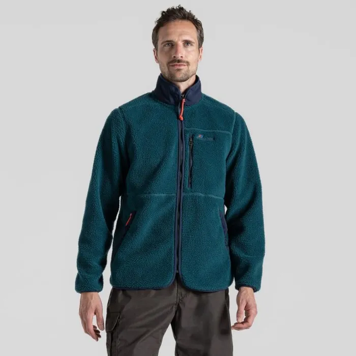 Mens Full Zip Fleece Craghoppers Franklin Full Zip Fleece Deep Ocean Green