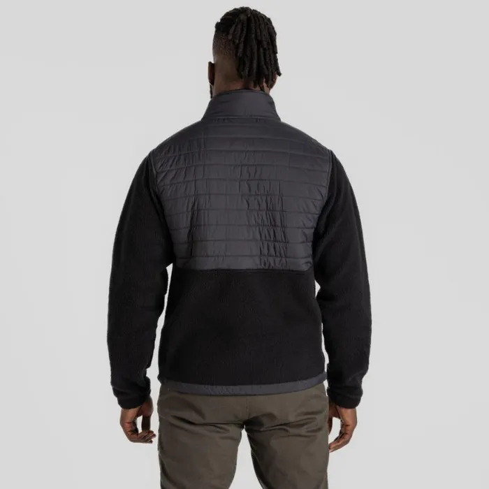 Mens Full Zip Fleece Craghoppers Montadale Insulating Hybrid Jacket Black Dark Iron Mens Full Zip Fleece Craghoppers Montadale Insulating Hybrid Jacket Black Dark Iron