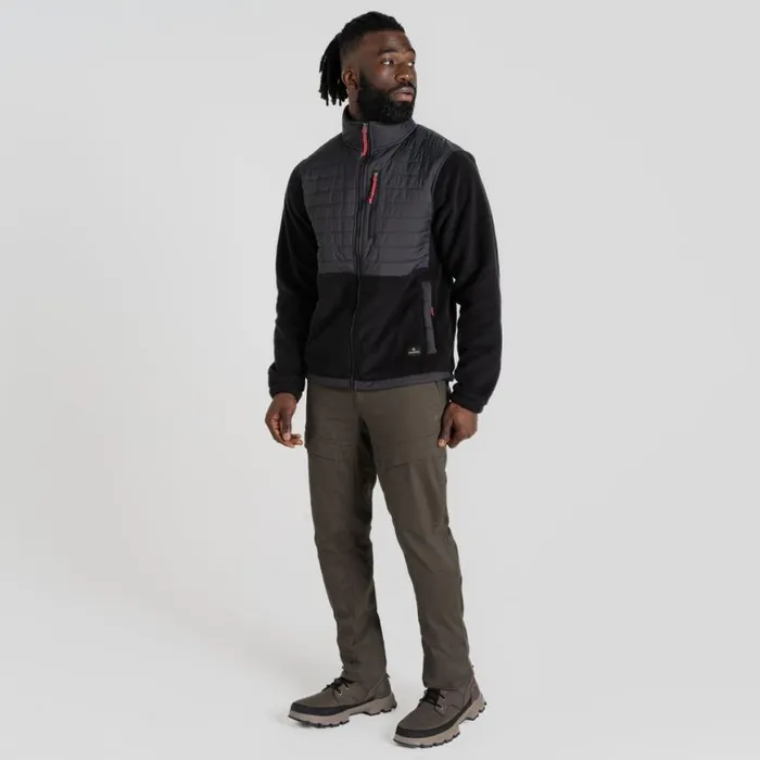 Mens Full Zip Fleece Craghoppers Montadale Insulating Hybrid Jacket Black Dark Iron Mens Full Zip Fleece Craghoppers Montadale Insulating Hybrid Jacket Black Dark Iron
