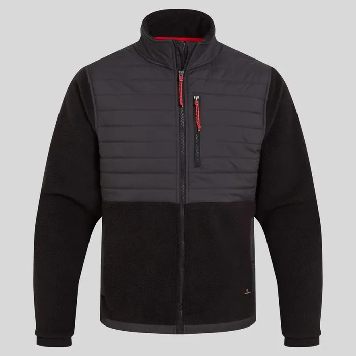 Mens Full Zip Fleece Craghoppers Montadale Insulating Hybrid Jacket Black Dark Iron Mens Full Zip Fleece Craghoppers Montadale Insulating Hybrid Jacket Black Dark Iron