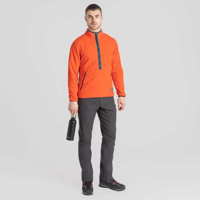 Mens Half Zip Fleece Craghoppers CO2 Renu Half Zip Fleece Macaw Red Mens Half Zip Fleece Craghoppers CO2 Renu Half Zip Fleece Macaw Red