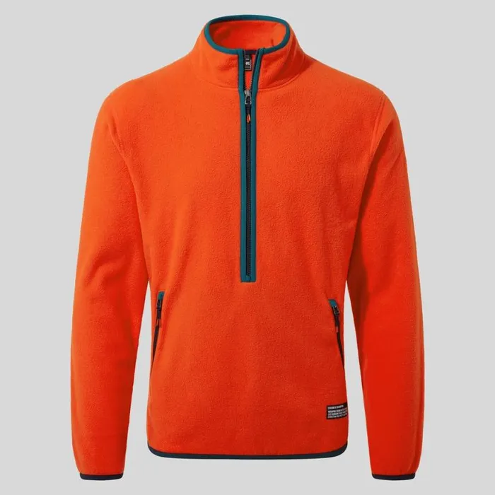 Mens Half Zip Fleece Craghoppers CO2 Renu Half Zip Fleece Macaw Red Mens Half Zip Fleece Craghoppers CO2 Renu Half Zip Fleece Macaw Red