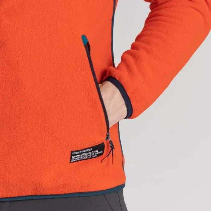 Mens Half Zip Fleece Craghoppers CO2 Renu Half Zip Fleece Macaw Red Mens Half Zip Fleece Craghoppers CO2 Renu Half Zip Fleece Macaw Red