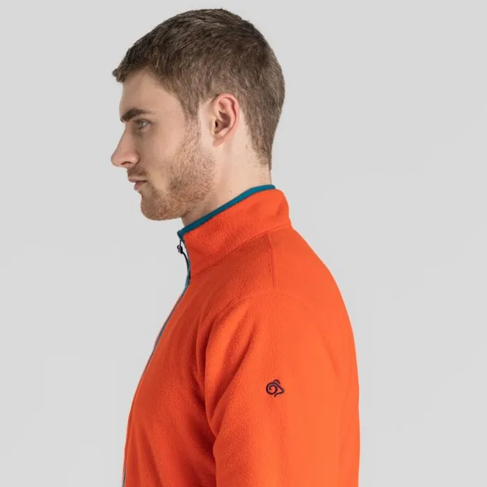 Mens Half Zip Fleece Craghoppers CO2 Renu Half Zip Fleece Macaw Red Mens Half Zip Fleece Craghoppers CO2 Renu Half Zip Fleece Macaw Red