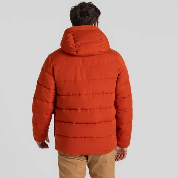 Mens Insulated Jackets Craghoppers Aaron Downlike Hooded Jacket Carnelian Orange Mens Insulated Jackets Craghoppers Aaron Downlike Hooded Jacket Carnelian Orange