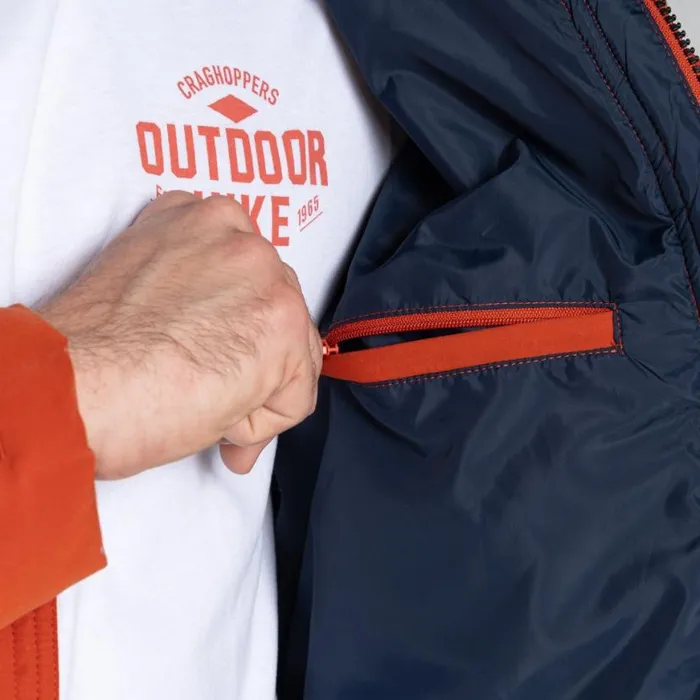 Mens Insulated Jackets Craghoppers Aaron Downlike Hooded Jacket Carnelian Orange Mens Insulated Jackets Craghoppers Aaron Downlike Hooded Jacket Carnelian Orange