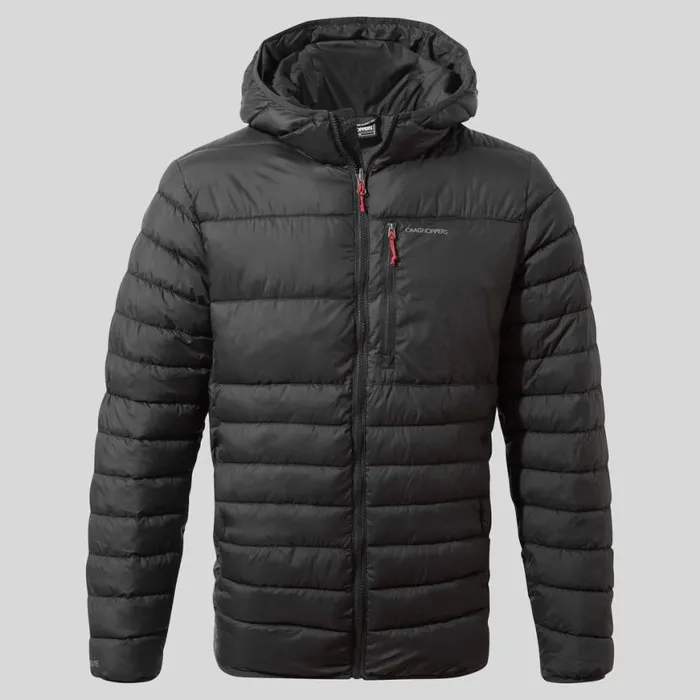 Mens Insulated Jackets Craghoppers Compresslite VIII Hooded Jacket Black Mens Insulated Jackets Craghoppers Compresslite VIII Hooded Jacket Black