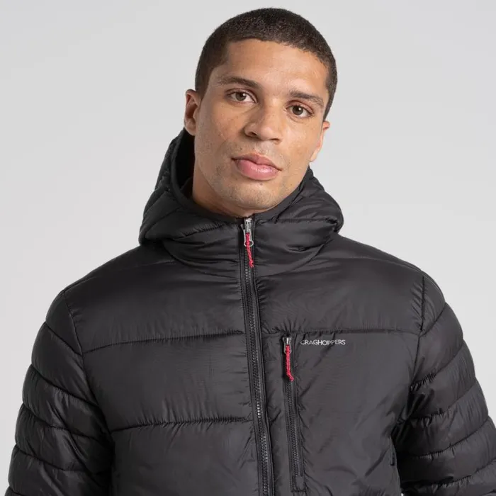 Mens Insulated Jackets Craghoppers Compresslite VIII Hooded Jacket Black Mens Insulated Jackets Craghoppers Compresslite VIII Hooded Jacket Black