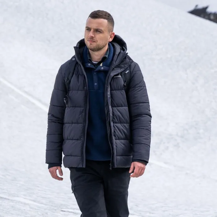 Mens Insulated Jackets Craghoppers Sutherland Insulated Hooded Jacket Black