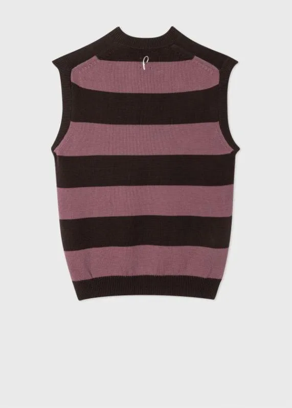 Mens Knitted Cotton Panelled Vest Paul Smith Sweaters