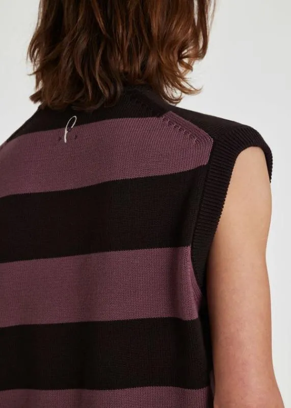 Mens Knitted Cotton Panelled Vest Paul Smith Sweaters