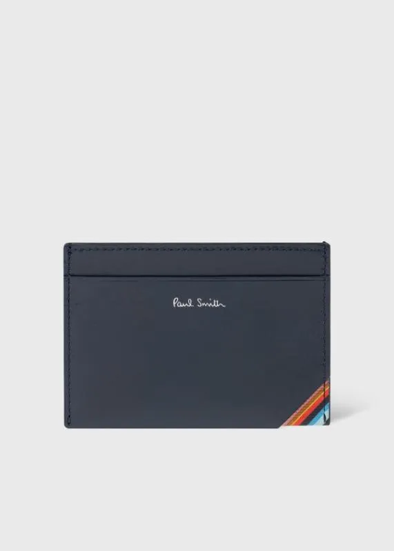 Mens Leather 039Signature Stripe039 Credit Card Holder Paul Smith Wallets