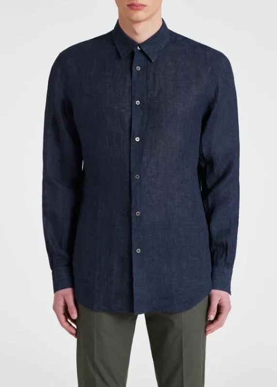 Mens Linen LongSleeve Shirt Paul Smith Shirts