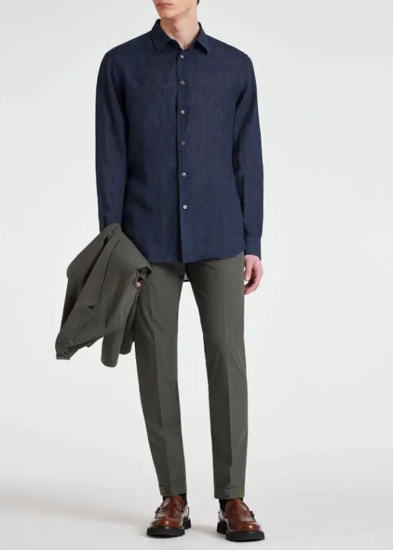 Mens Linen LongSleeve Shirt Paul Smith Shirts