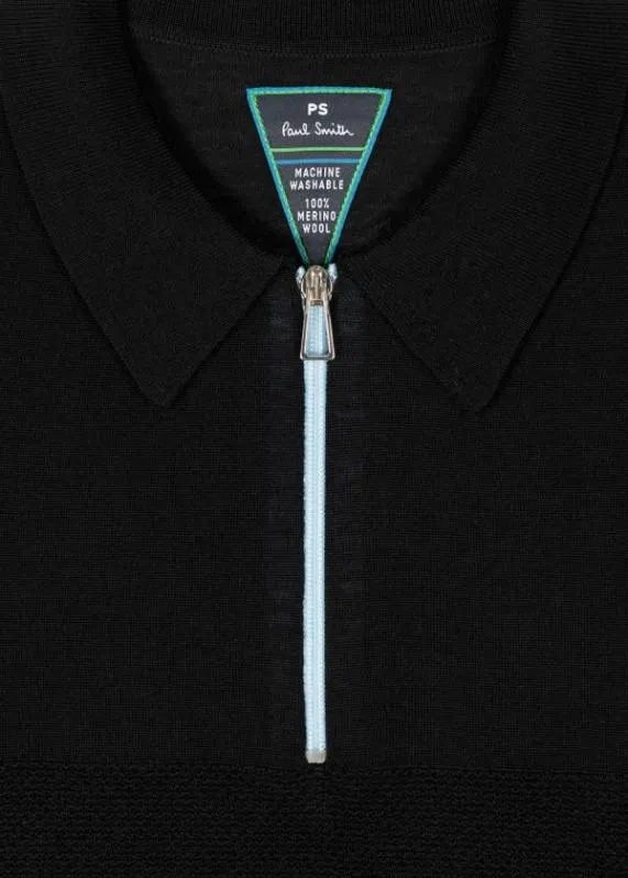 Mens Merino ZipNeck Polo Shirt Paul Smith Sweaters Mens Merino ZipNeck Polo Shirt Paul Smith Sweaters