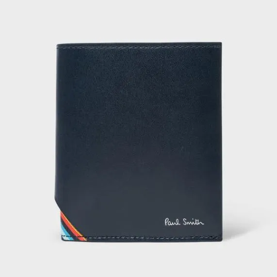 Mens Navy Leather 039Signature Stripe039 Compact Billfold Wallet Paul Smith Wallets Mens Navy Leather 039Signature Stripe039 Compact Billfold Wallet Paul Smith Wallets