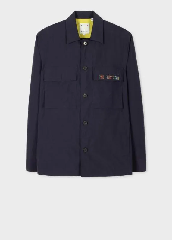 Mens Navy PatchPocket Overshirt Paul Smith Coats and Jackets