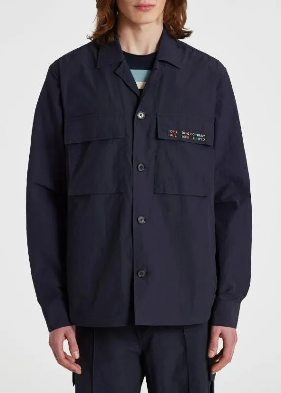 Mens Navy PatchPocket Overshirt Paul Smith Coats and Jackets Mens Navy PatchPocket Overshirt Paul Smith Coats and Jackets
