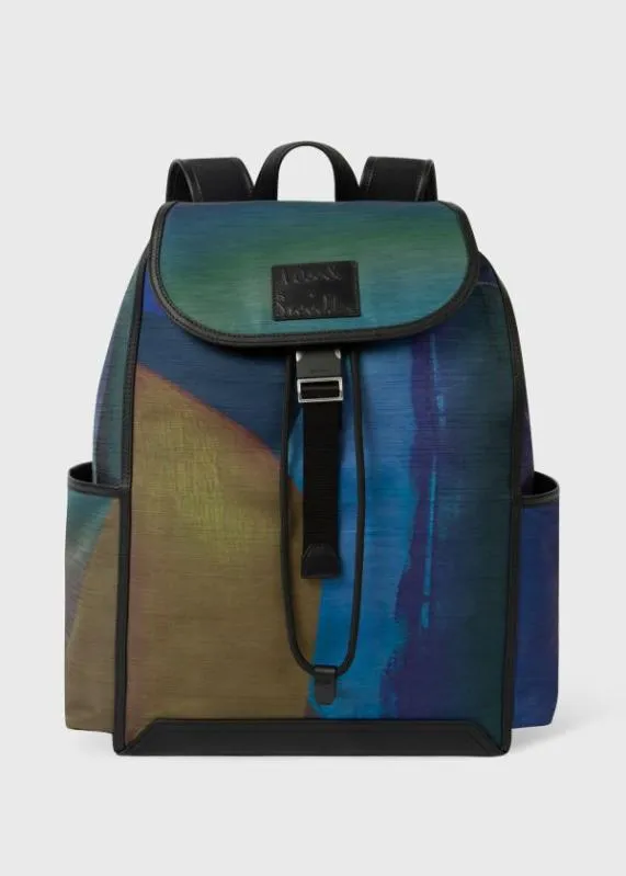 Mens RecycledPolyester 039Abstract039 Backpack Paul Smith Bags