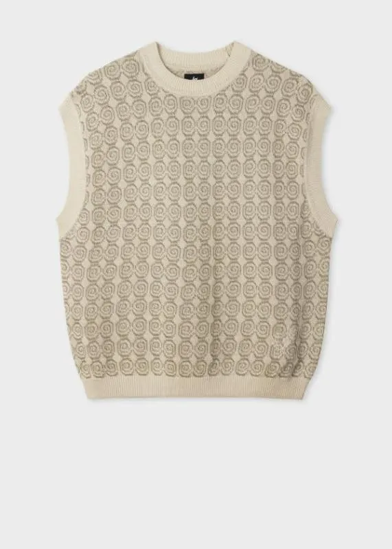 Mens Red Ear Knitted Vest Paul Smith Sweaters