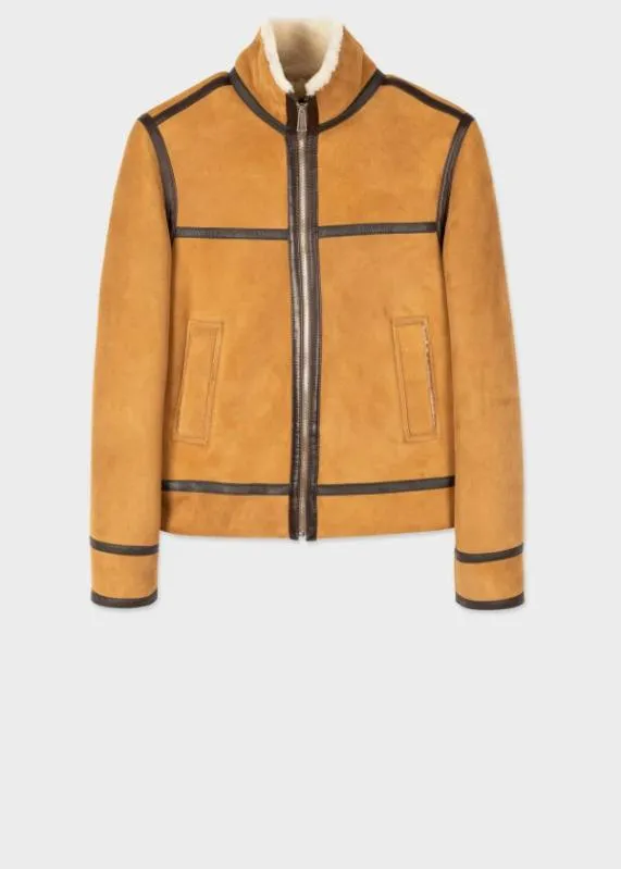 Mens Shearling Aviator Jacket Paul Smith Coats and Jackets