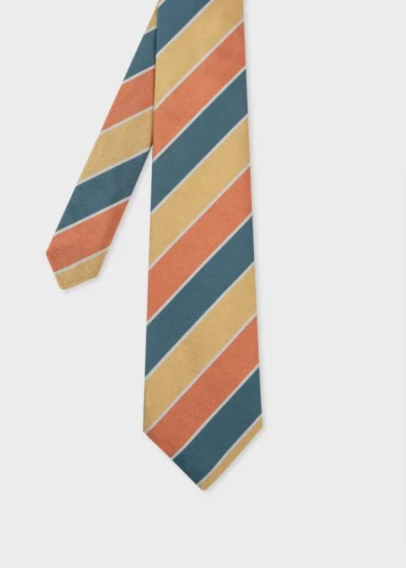 Mens Silk 039Club Stripe039 Tie Paul Smith Ties