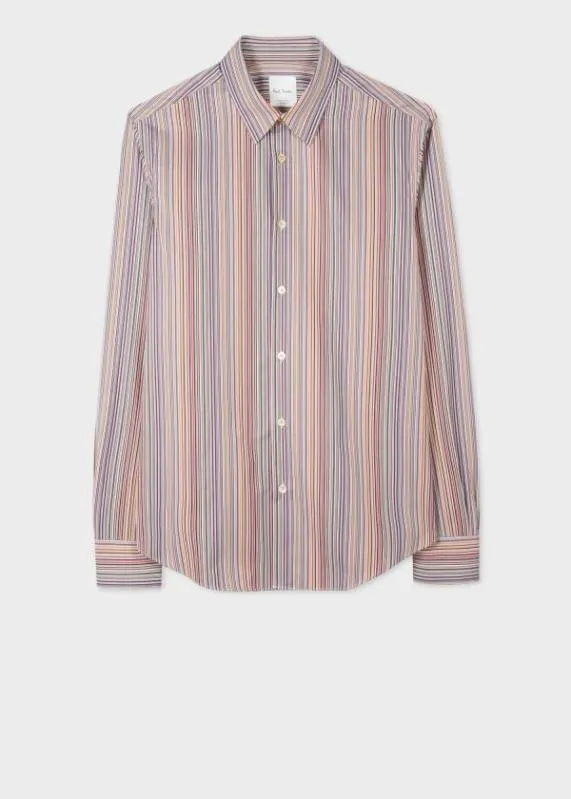 Mens SlimFit 039Signature Stripe039 Shirt Paul Smith Shirts