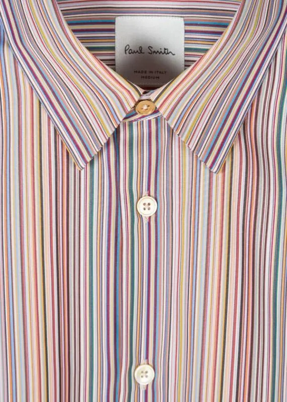 Mens SlimFit 039Signature Stripe039 Shirt Paul Smith Shirts