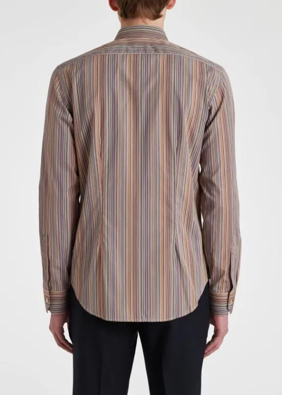 Mens SlimFit 039Signature Stripe039 Shirt Paul Smith Shirts
