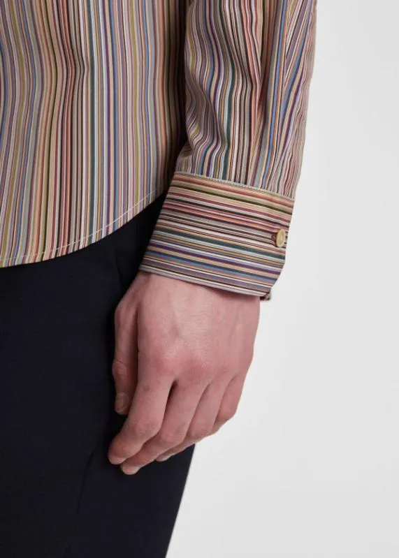 Mens SlimFit 039Signature Stripe039 Shirt Paul Smith Shirts