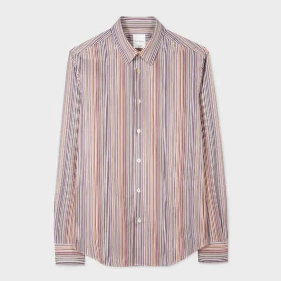 Mens SlimFit 039Signature Stripe039 Shirt Paul Smith Shirts