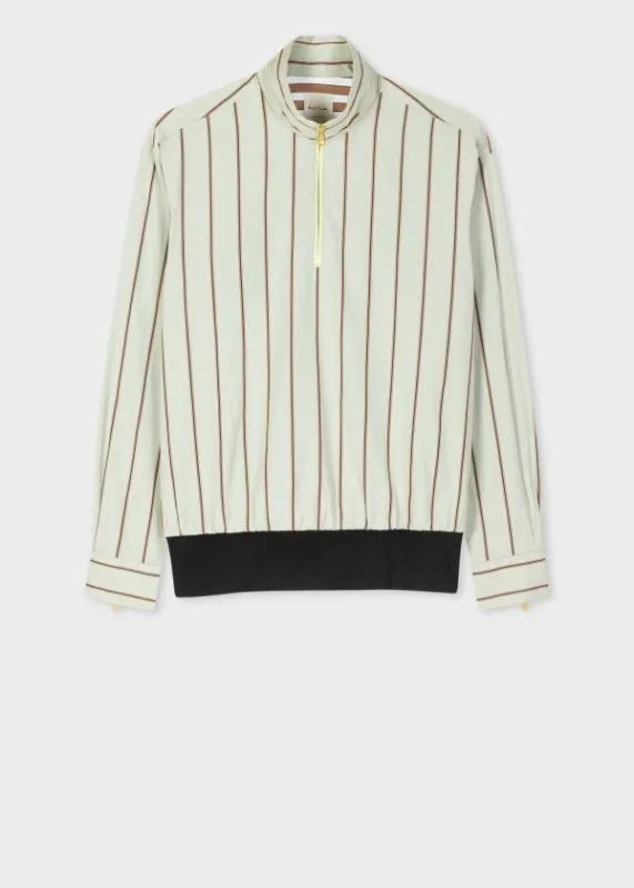 Mens Stripe PopOver Zip Neck Shirt Paul Smith Shirts
