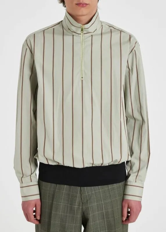 Mens Stripe PopOver Zip Neck Shirt Paul Smith Shirts Mens Stripe PopOver Zip Neck Shirt Paul Smith Shirts