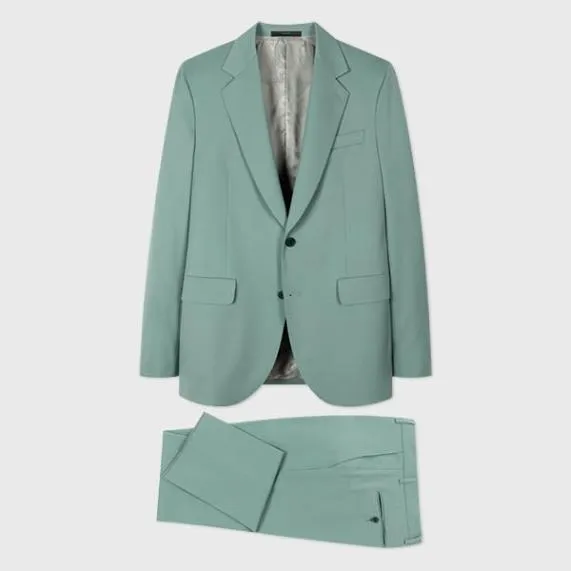 Mens TailoredFit StretchWool Day SuitStretchWool BlazerStretchWool StraightLeg Pants Paul Smith Suits