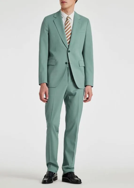 Mens TailoredFit StretchWool Day SuitStretchWool BlazerStretchWool StraightLeg Pants Paul Smith Suits