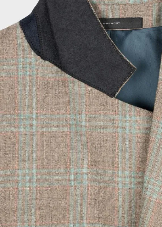 Mens TailoredFit Wool Check SuitWool Check TwoButton BlazerWool Check Pants Paul Smith Suits