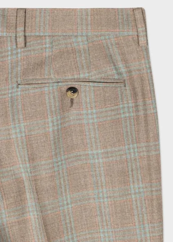 Mens TailoredFit Wool Check SuitWool Check TwoButton BlazerWool Check Pants Paul Smith Suits