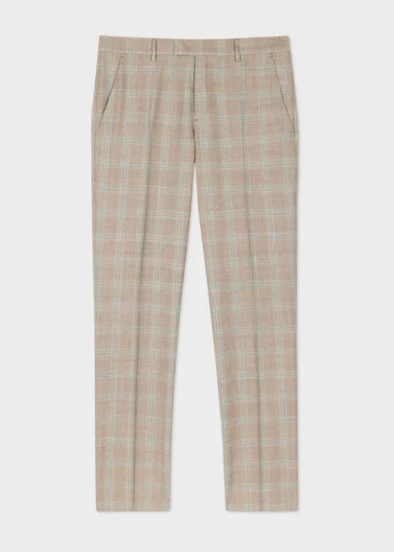 Mens TailoredFit Wool Check SuitWool Check TwoButton BlazerWool Check Pants Paul Smith Suits