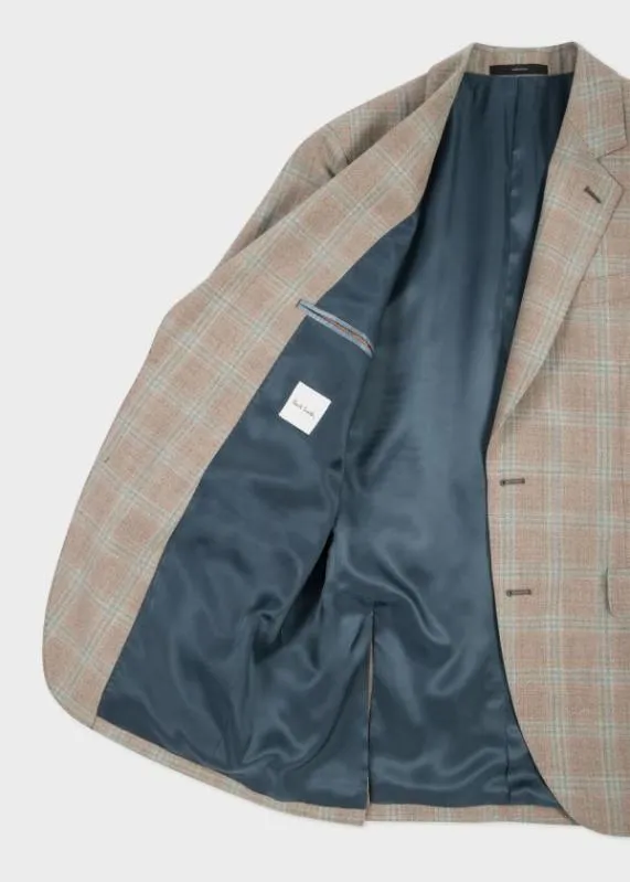 Mens TailoredFit Wool Check SuitWool Check TwoButton BlazerWool Check Pants Paul Smith Suits